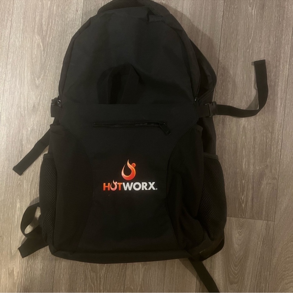 Hotworx Black Backpack with Durable Fabric and Adjustable Straps